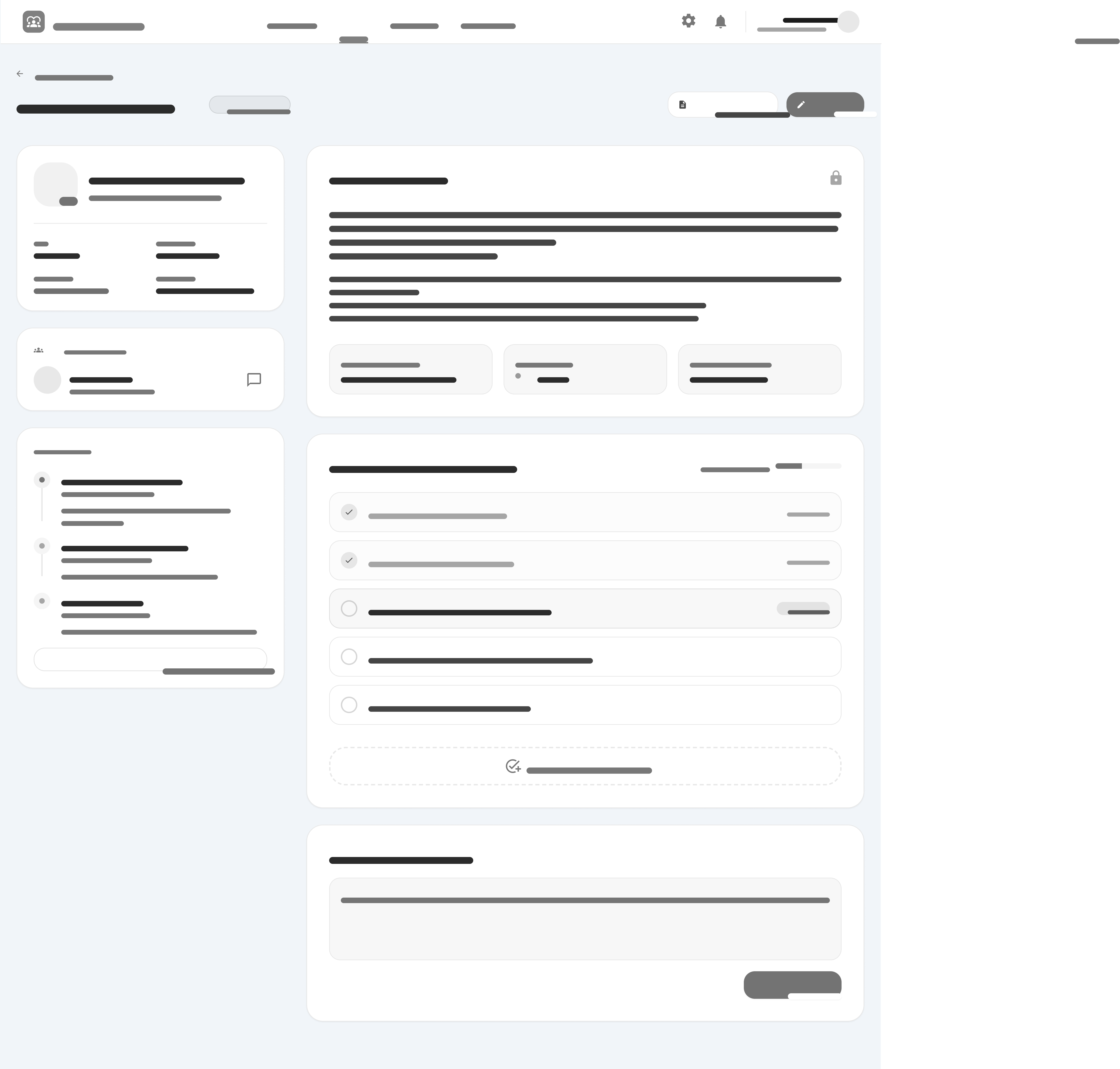 Thrive case view and edit wireframe